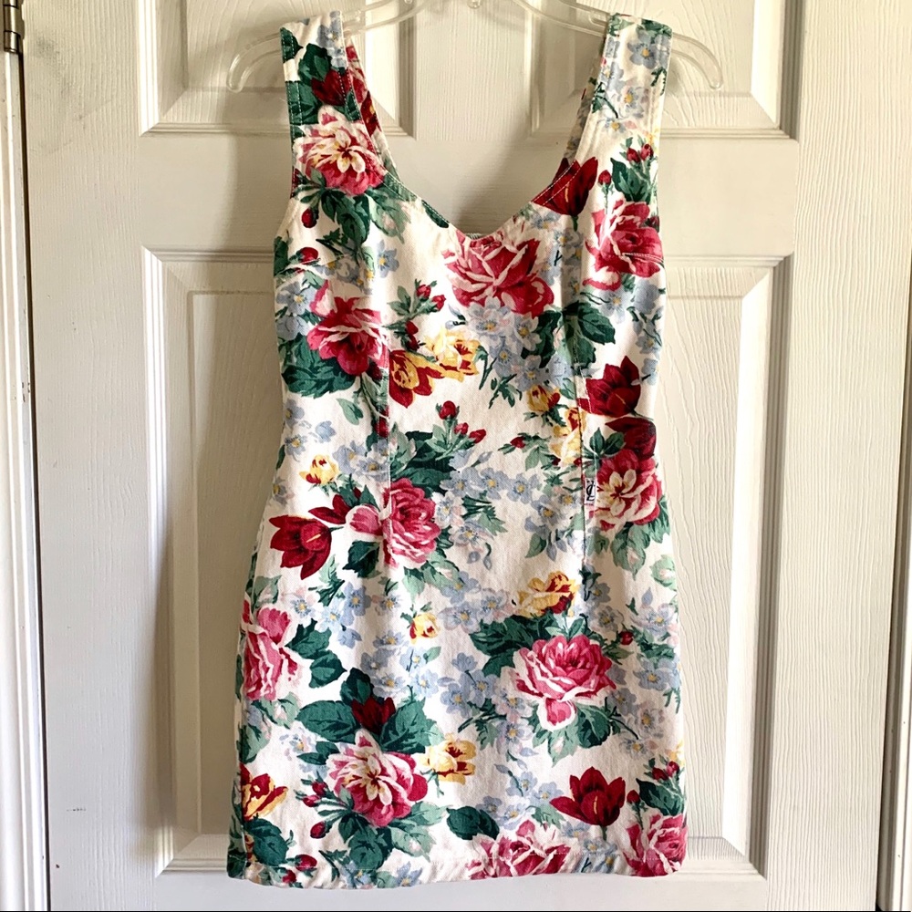 Vintage Denim Floral Dress by Z. Cavaricci (8)